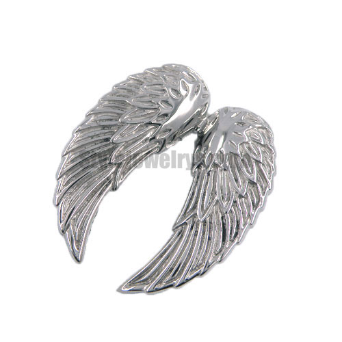 Stainless Steel jewelry pendant Guardian Angel Wings Invisible Bail Pendant SWP0003 - Click Image to Close